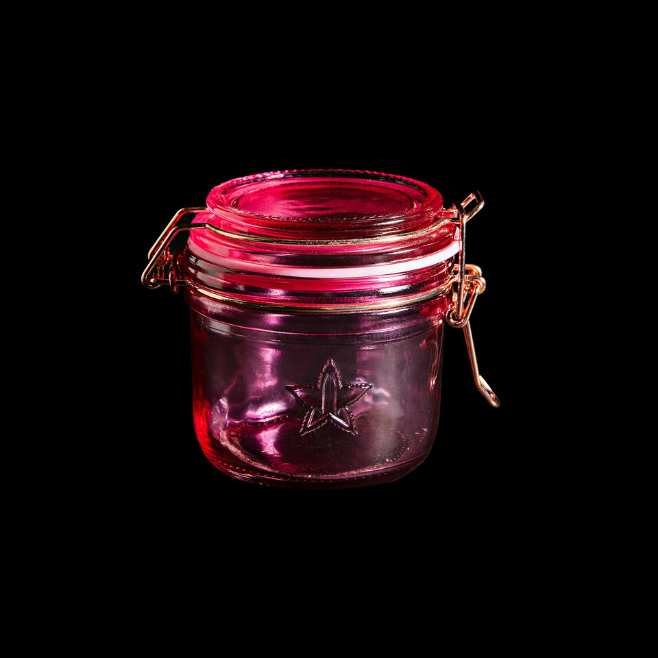 200 ML SNAP LID PINK GLASS JAR