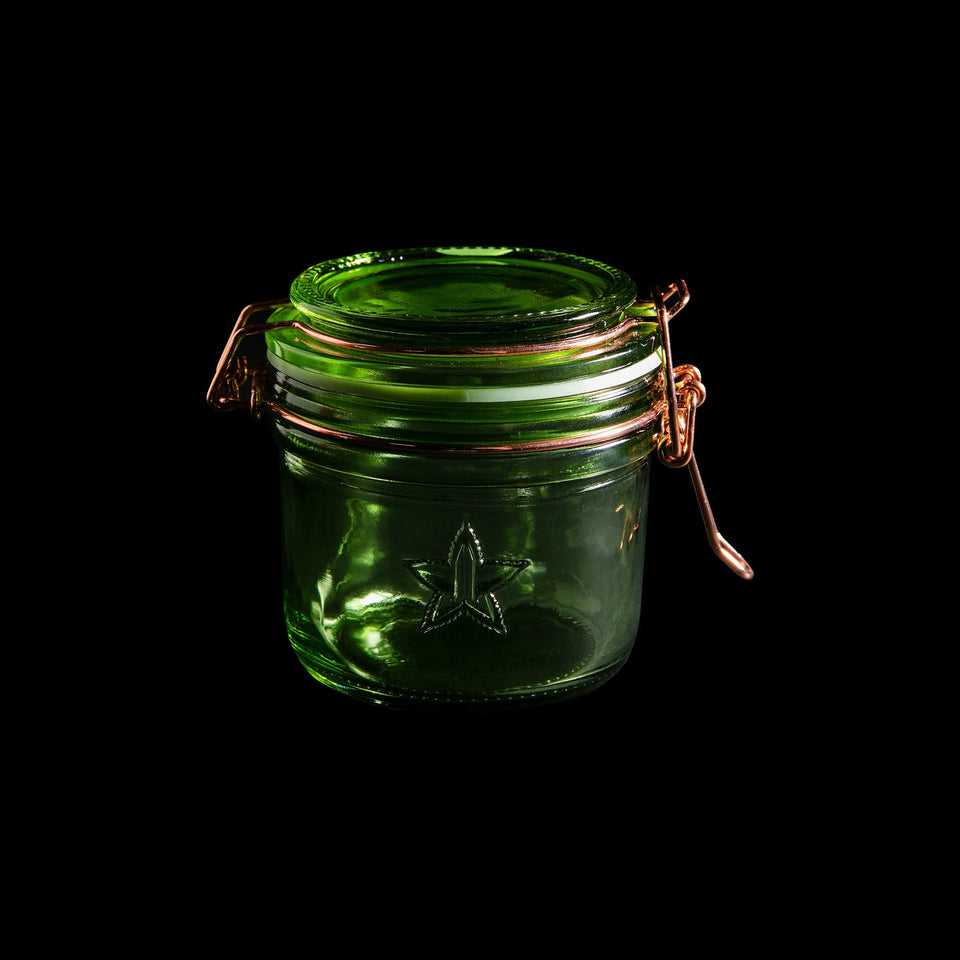200 ML SNAP LID GREEN GLASS JAR